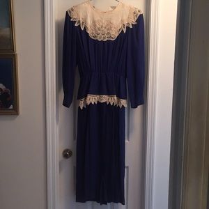 Vintage Kathie Lee Dress with antique lace